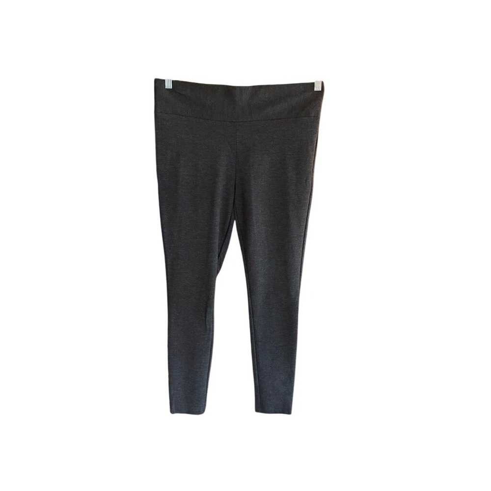 Premise Studio Womens Petite PL Gray Ponte Leggings Pull On Elastic Waist Slim